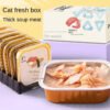 Canned cats into kitty lunch box nutrition fattening gills wet food